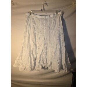 Focus Womens Plus Size 18W 1X Romantic White Skirt Flowy Beach Flare